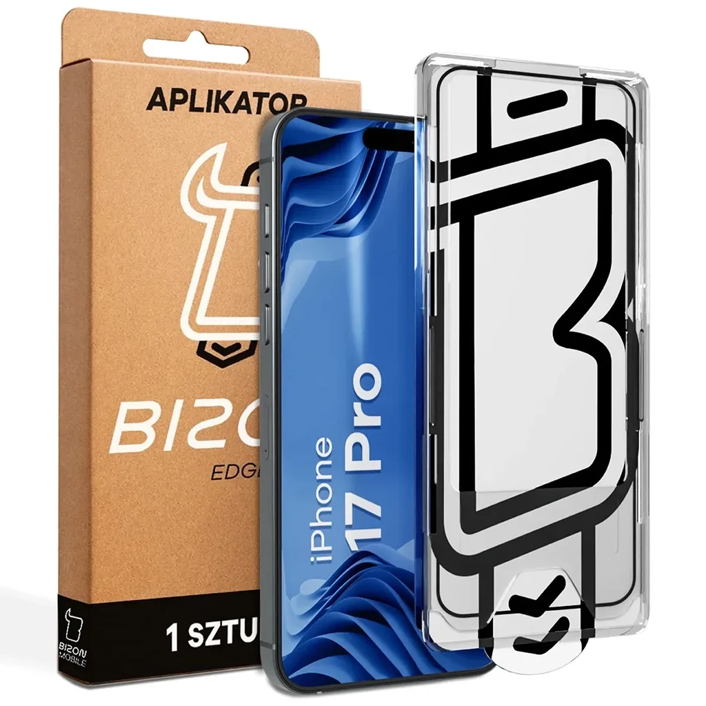 Ochranné sklo Bizon Glass Aplikator Edge Apple iPhone 17 Pro