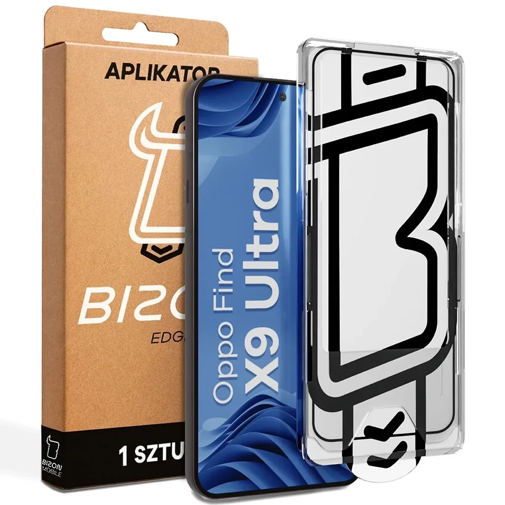 Ochranné sklo Bizon Glass Aplikator Edge Oppo Find X9 Ultra