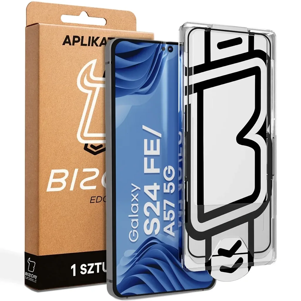 Ochranné sklo Bizon Glass Aplikator Edge Samsung Galaxy S24 FE / A57 5G