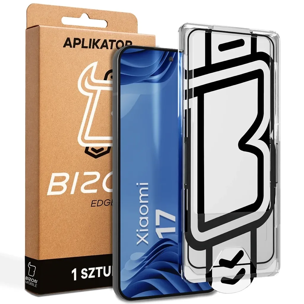 Ochranné sklo Bizon Glass Aplikator Edge Xiaomi 17