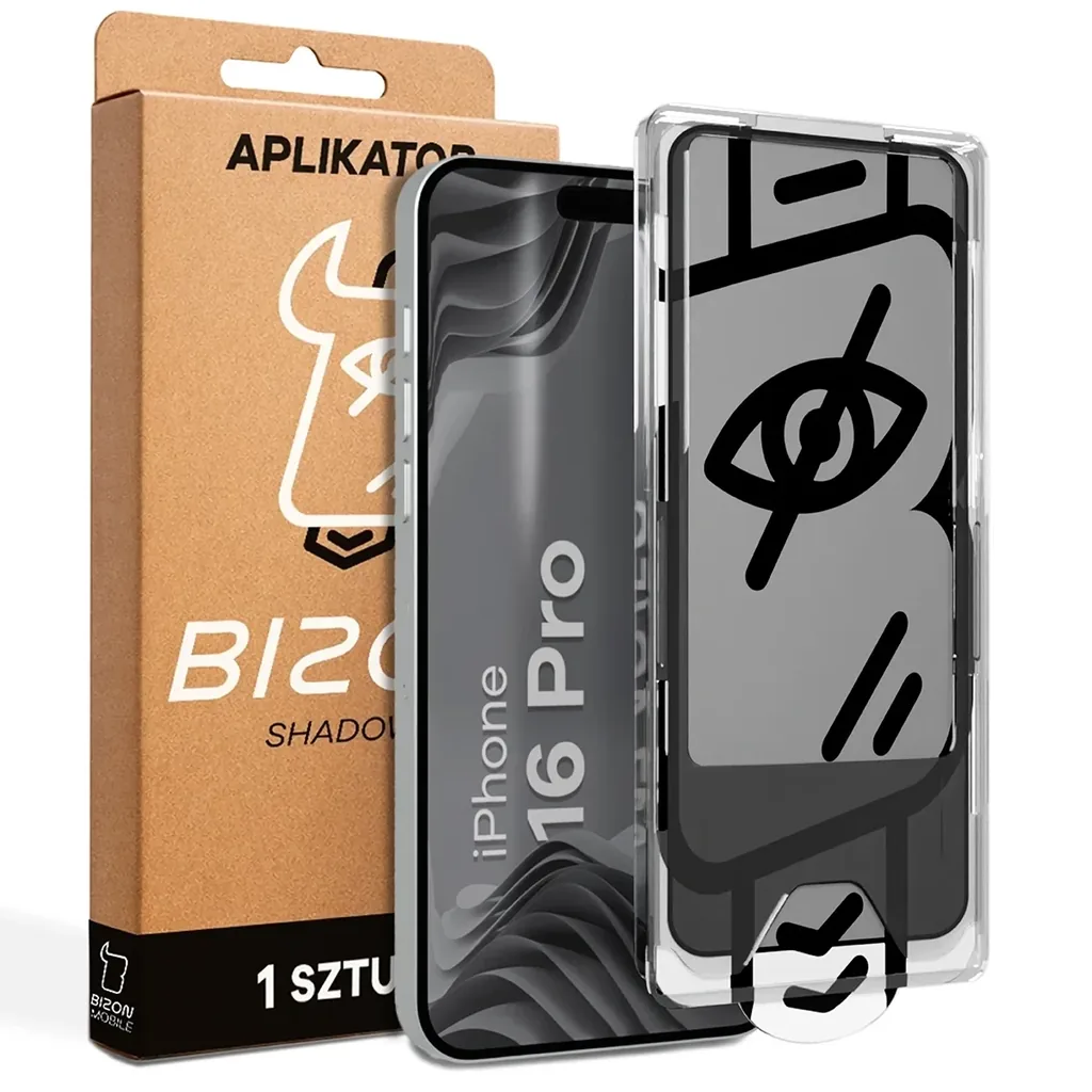 Ochranné sklo Bizon Glass Aplikator Shadow Apple iPhone 16 Pro