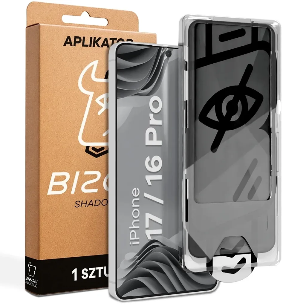 Ochranné sklo Bizon Glass Aplikator Shadow Apple iPhone 16 Pro / 17