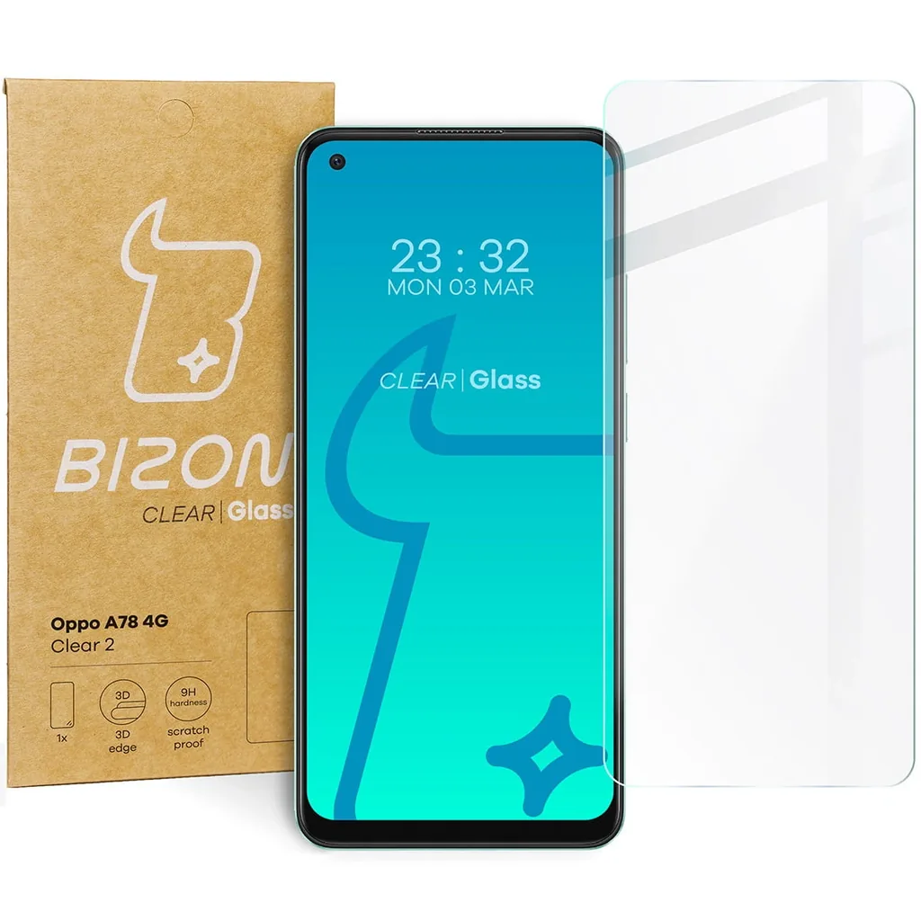 Ochranné sklo Bizon Glass Clear 2 Oppo A78 4G