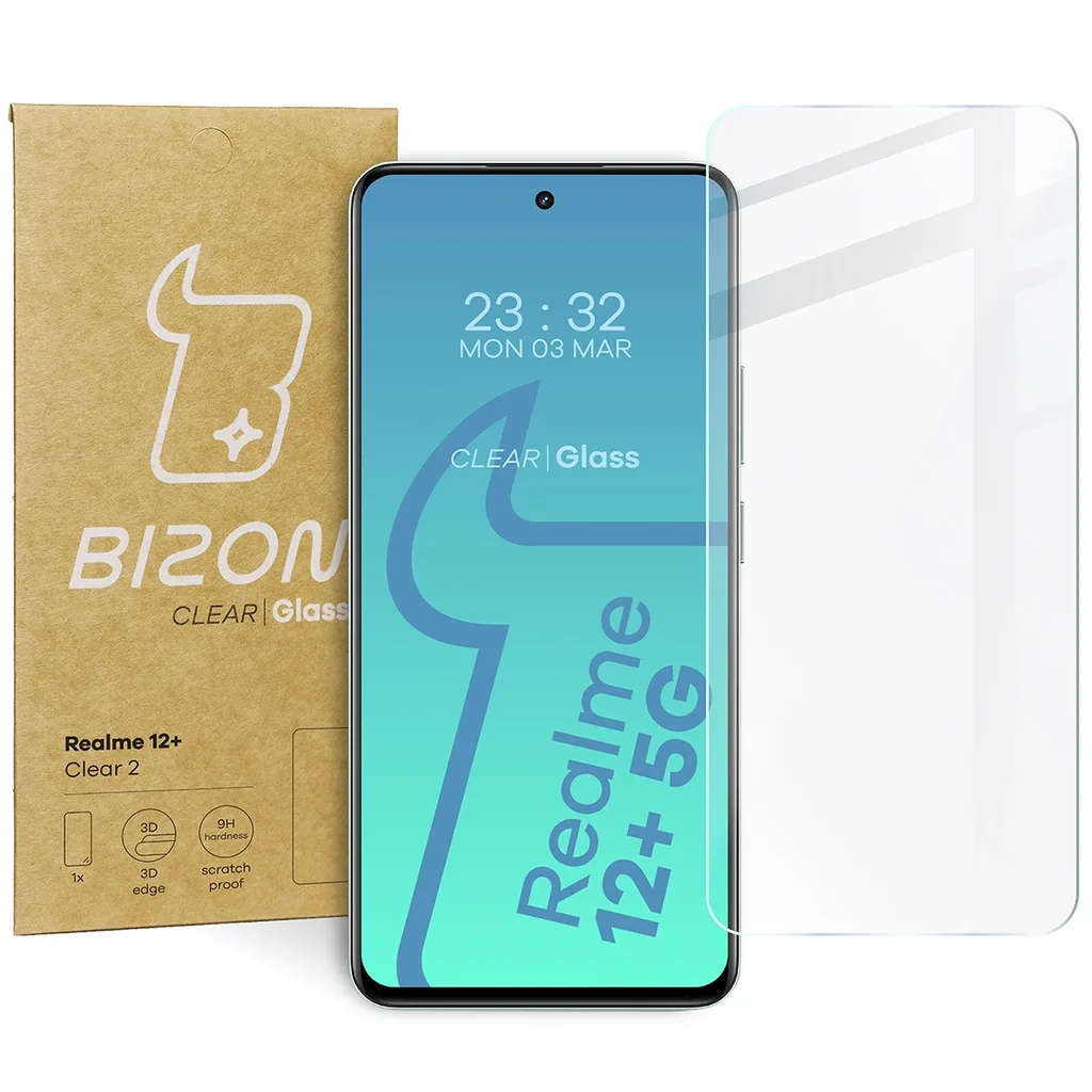 Ochranné sklo Bizon Glass Clear 2 Realme 12+ 5G
