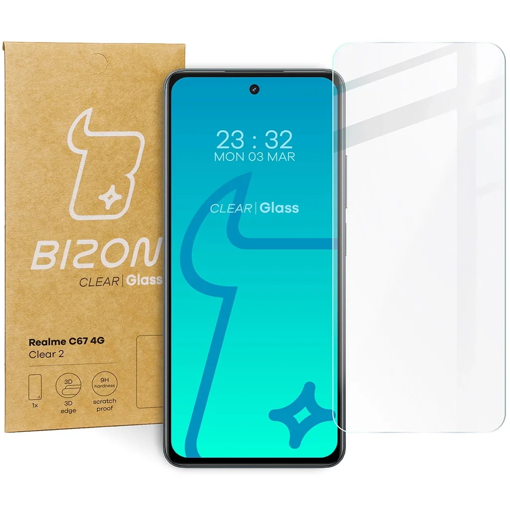Ochranné sklo Bizon Glass Clear 2 Realme C67 4G