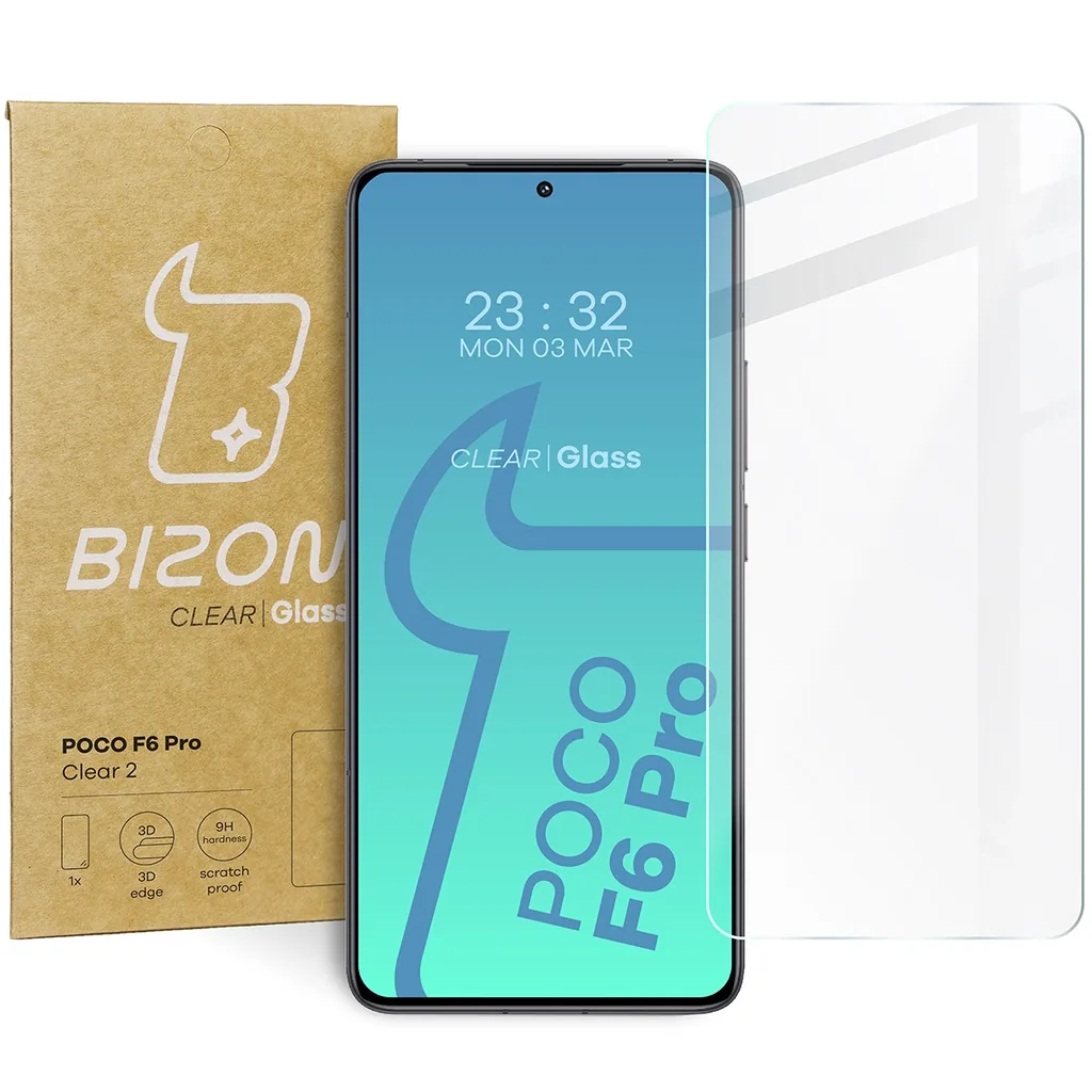 Ochranné sklo Bizon Glass Clear 2 Xiaomi Poco F6 Pro