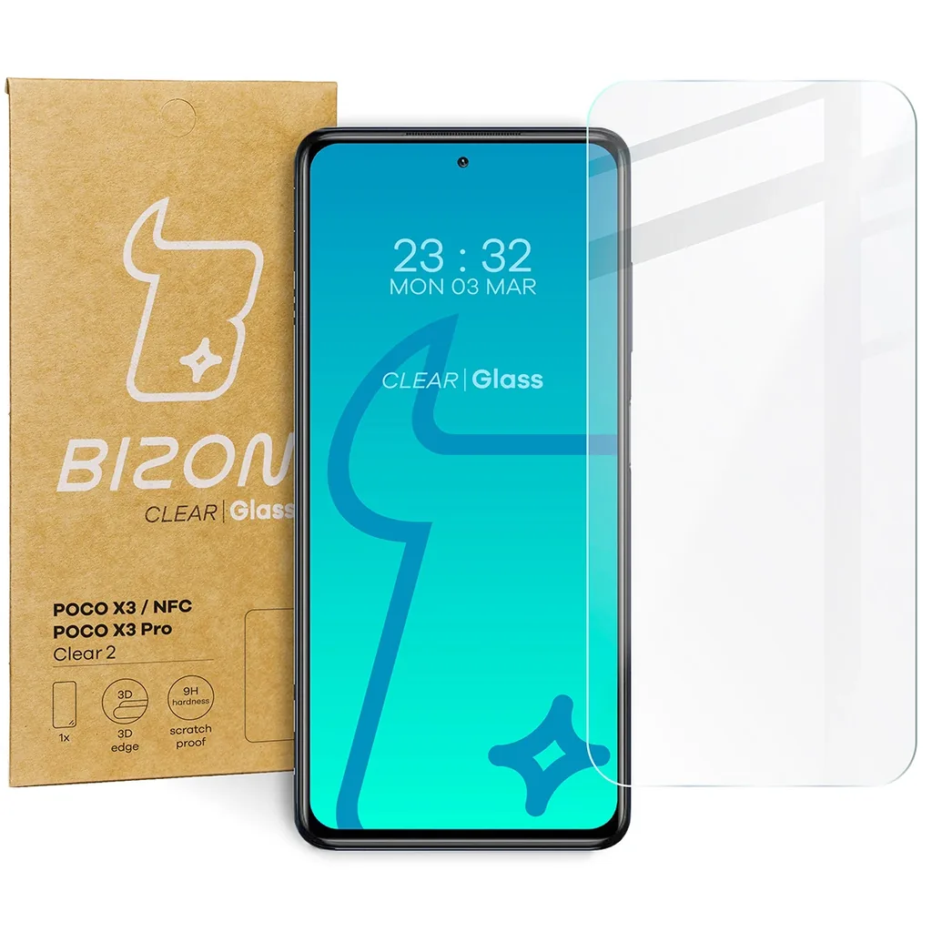 Ochranné sklo Bizon Glass Clear 2 Xiaomi Poco X3 / NFC / Pro