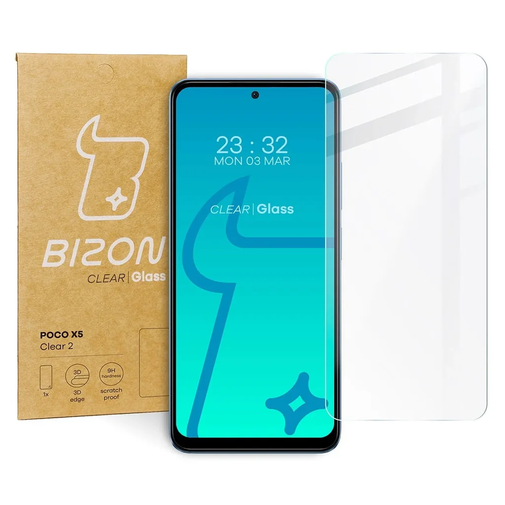 Ochranné sklo Bizon Glass Clear 2 Xiaomi POCO X5 Redmi Note 12 4G/5G