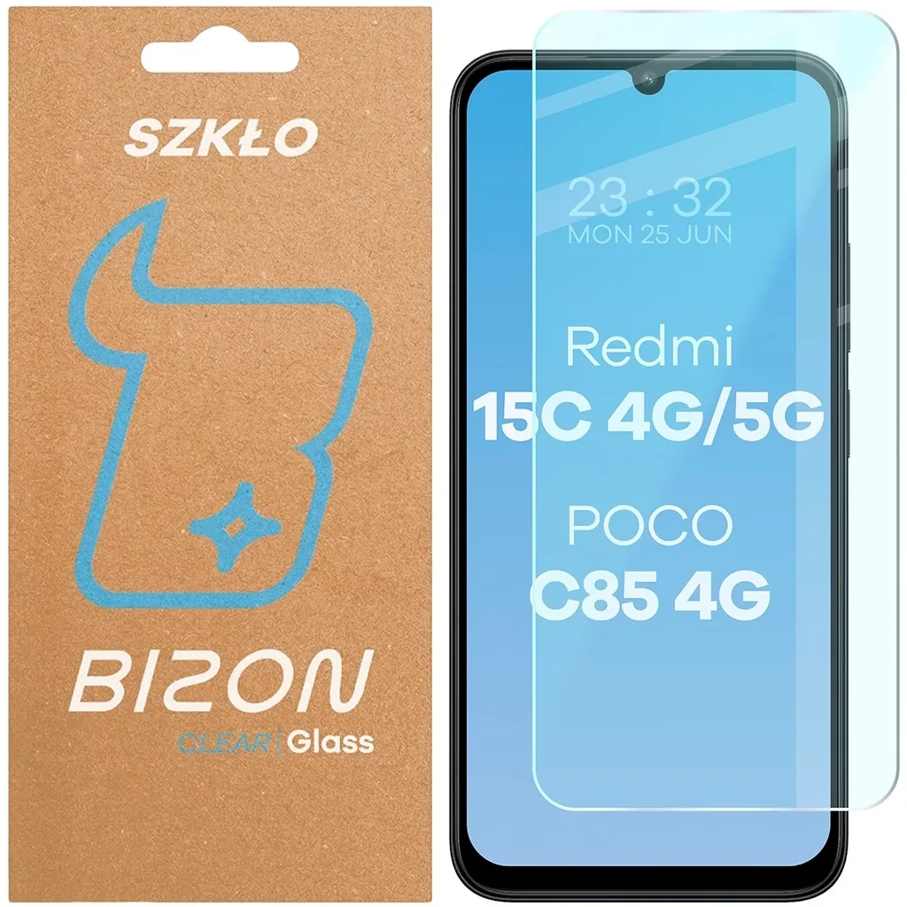 Ochranné sklo Bizon Glass Clear 2 Xiaomi Redmi 15C 4G / 5G / POCO C85 4G 173mm