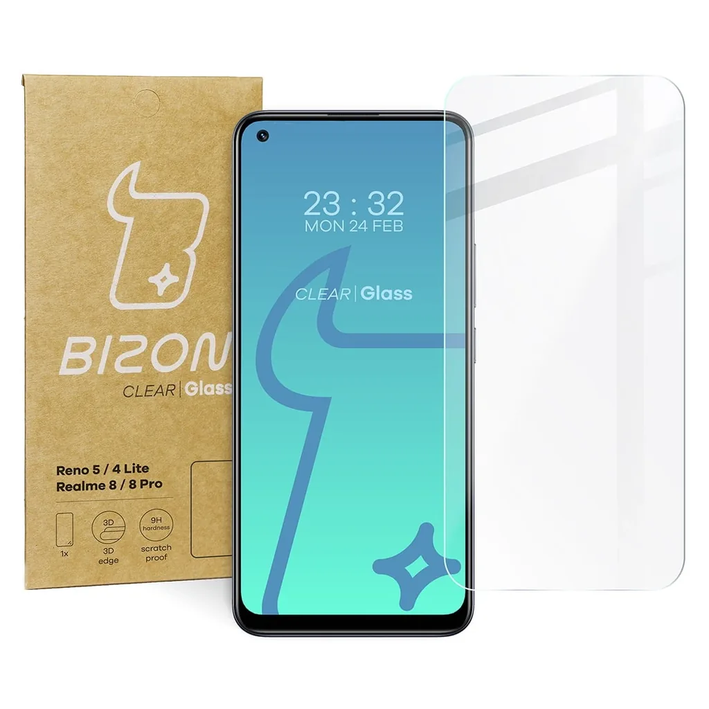 Ochranné sklo Bizon Glass Clear Oppo Reno 4 Lite / Oppo Reno 5 / Realme 8 / Realme 8 Pro