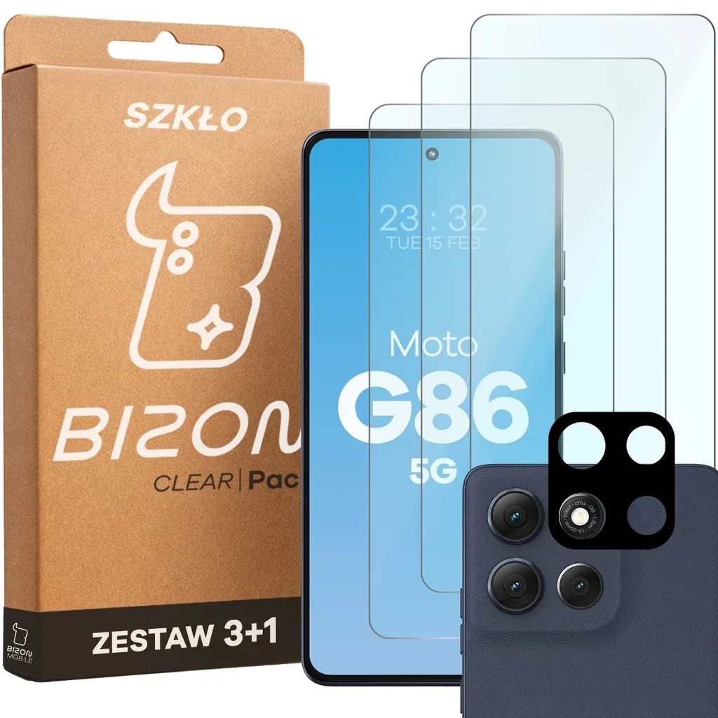 Ochranné sklo Bizon Glass Clear Pack Motorola Moto G86 5G