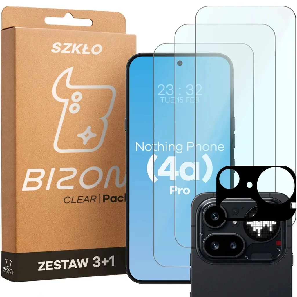 Ochranné sklo Bizon Glass Clear Pack Nothing Phone (4a) Pro