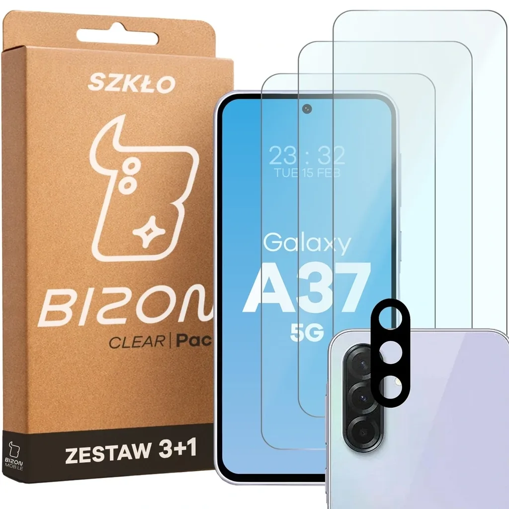 Ochranné sklo Bizon Glass Clear Pack Samsung Galaxy A37 5G