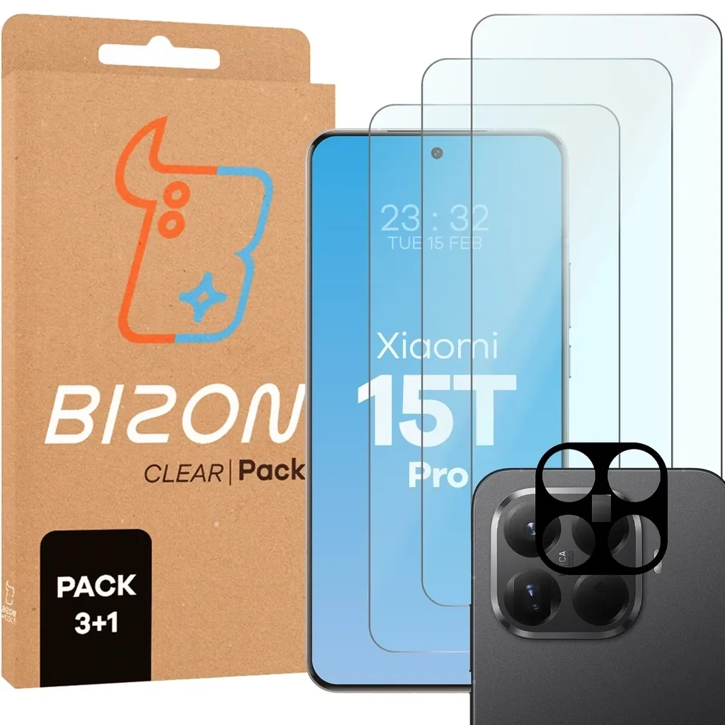 Ochranné sklo Bizon Glass Clear Pack Xiaomi 15T Pro