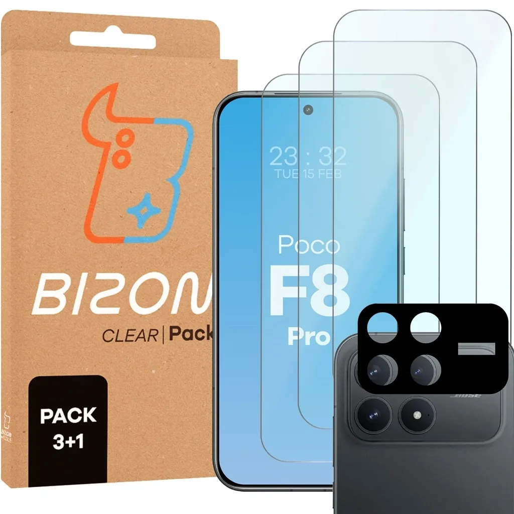 Ochranné sklo Bizon Glass Clear Pack Xiaomi POCO F8 Pro