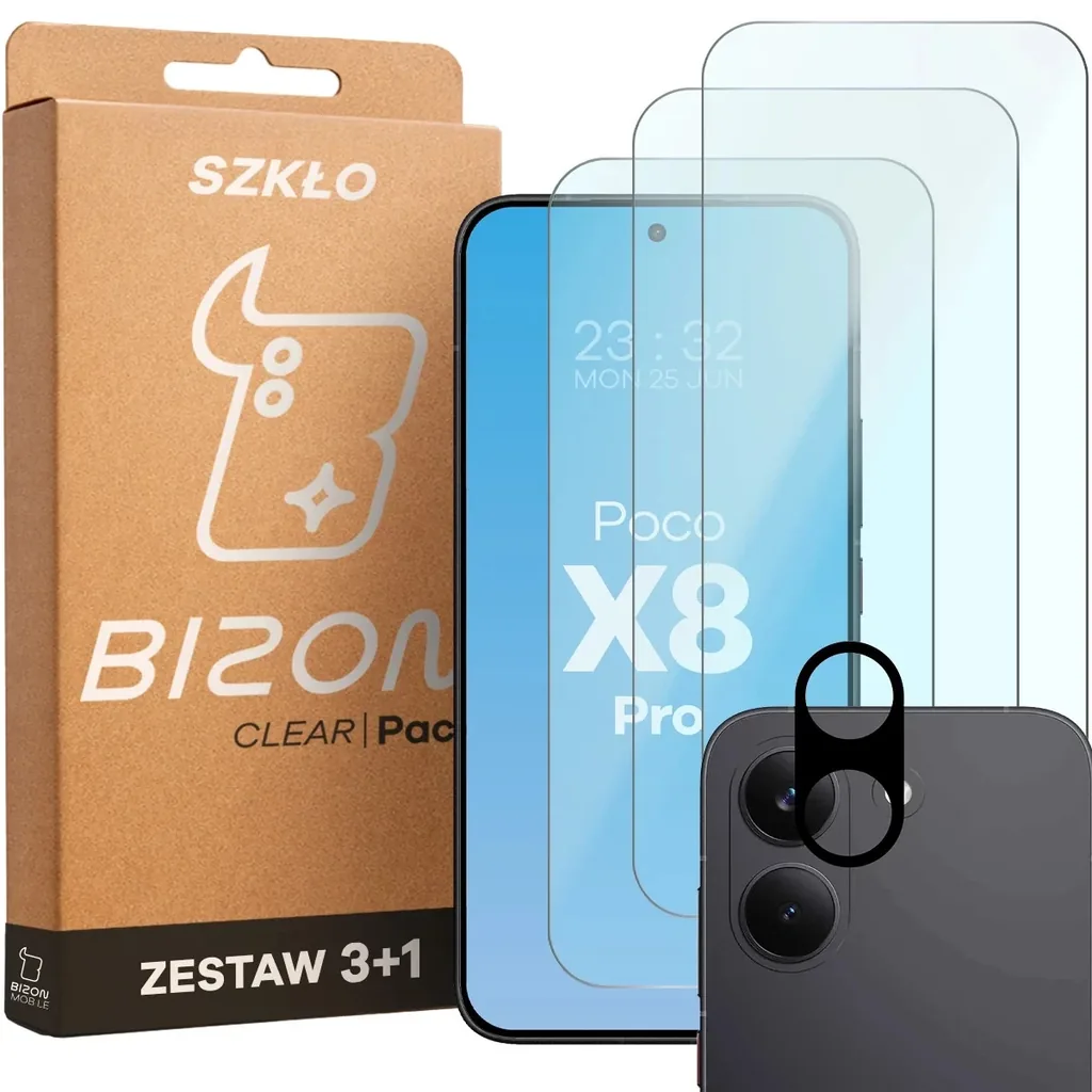 Ochranné sklo Bizon Glass Clear Pack Xiaomi POCO X8 Pro