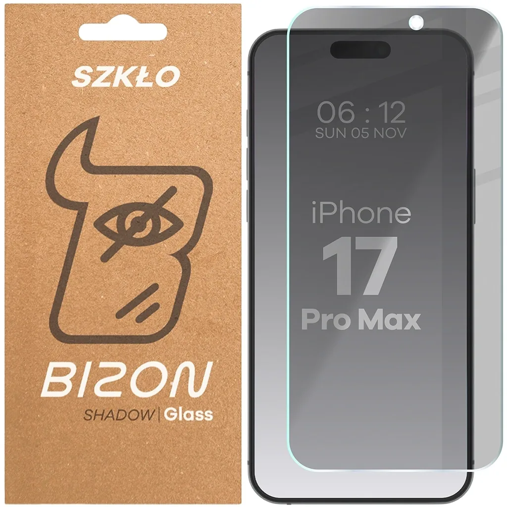 Ochranné sklo Bizon Glass Clear Shadow Apple iPhone 17 Pro Max tinted