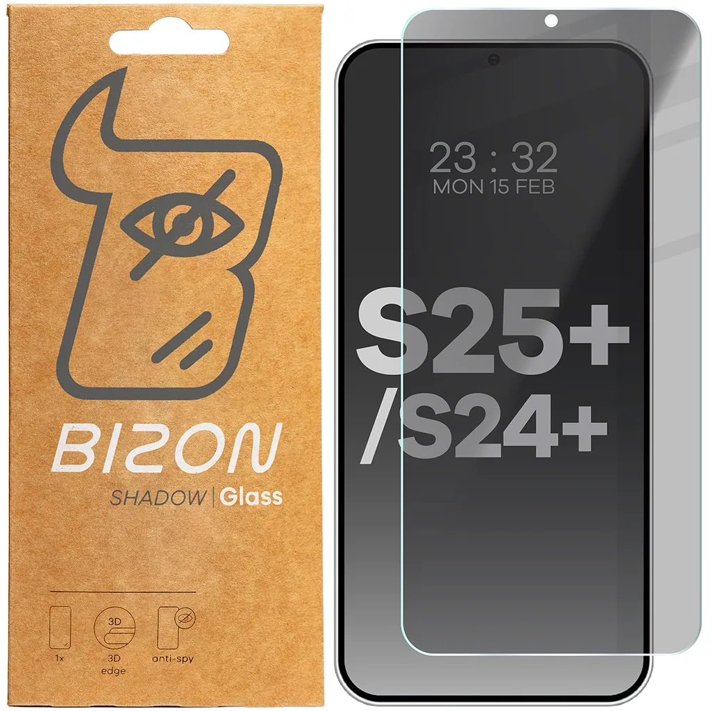 Ochranné sklo Bizon Glass Clear Shadow Samsung Galaxy S25 Plus / S24 Plus tinted