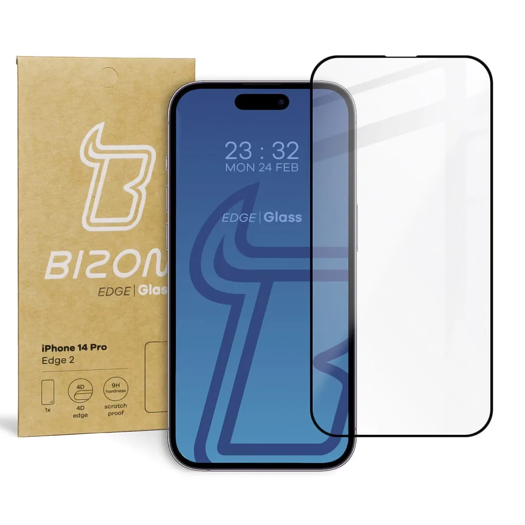 Ochranné sklo Bizon Glass Edge 2 Apple iPhone 14 Pro black