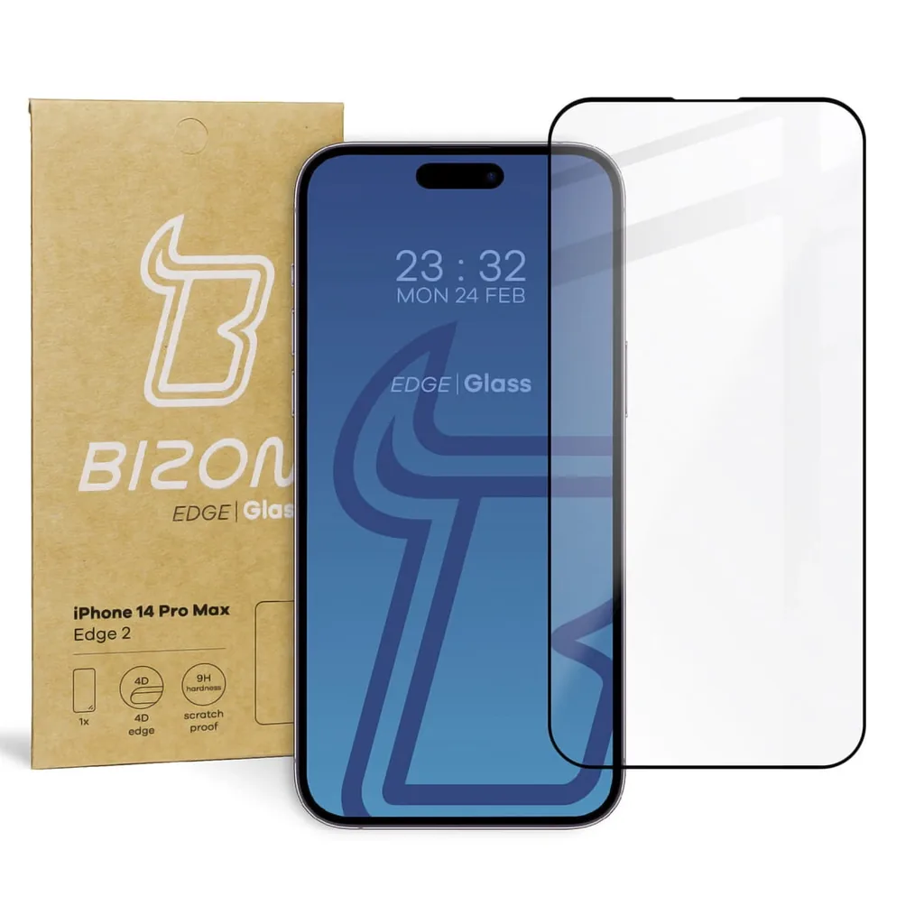 Ochranné sklo Bizon Glass Edge 2 Apple iPhone 14 Pro Max black