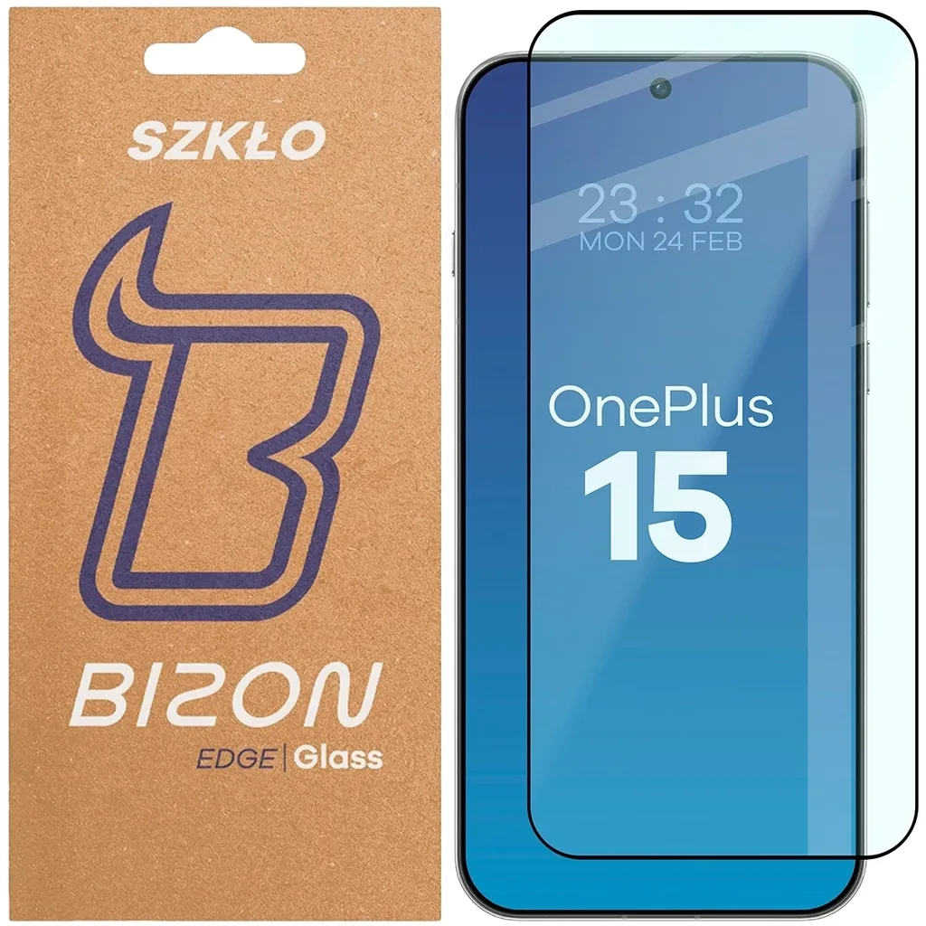 Ochranné sklo Bizon Glass Edge 2 OnePlus 15 black frame