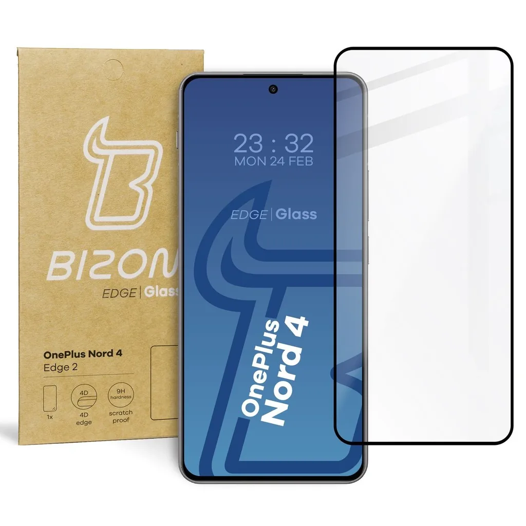 Ochranné sklo Bizon Glass Edge 2 OnePlus Nord 4 black