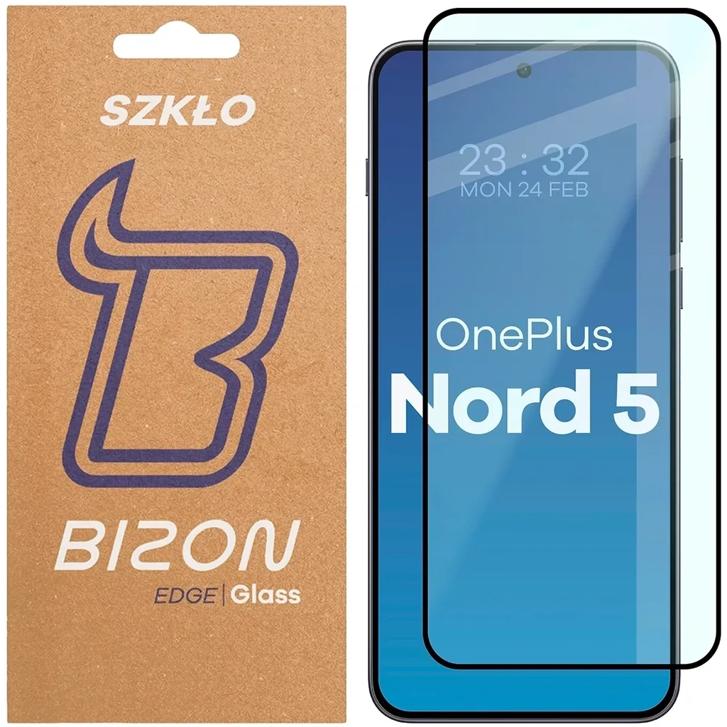 Ochranné sklo Bizon Glass Edge 2 OnePlus Nord 5 black frame