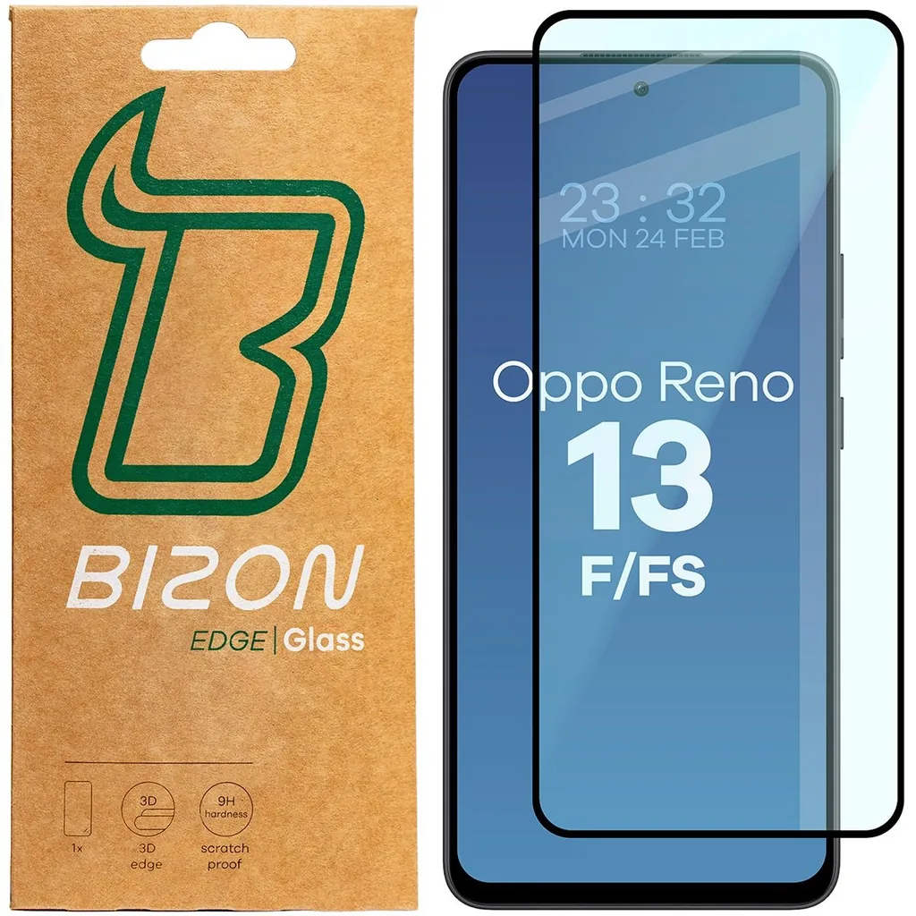 Ochranné sklo Bizon Glass Edge 2 Oppo Reno13 F / FS black frame