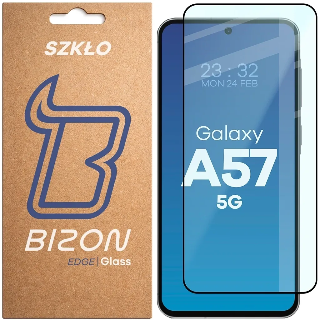 Ochranné sklo Bizon Glass Edge 2 Samsung Galaxy A57 5G black frame