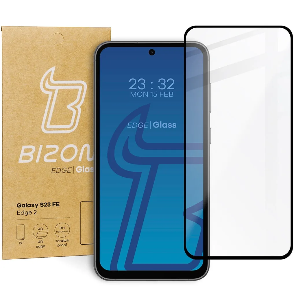 Ochranné sklo Bizon Glass Edge 2 Samsung Galaxy S23 FE black