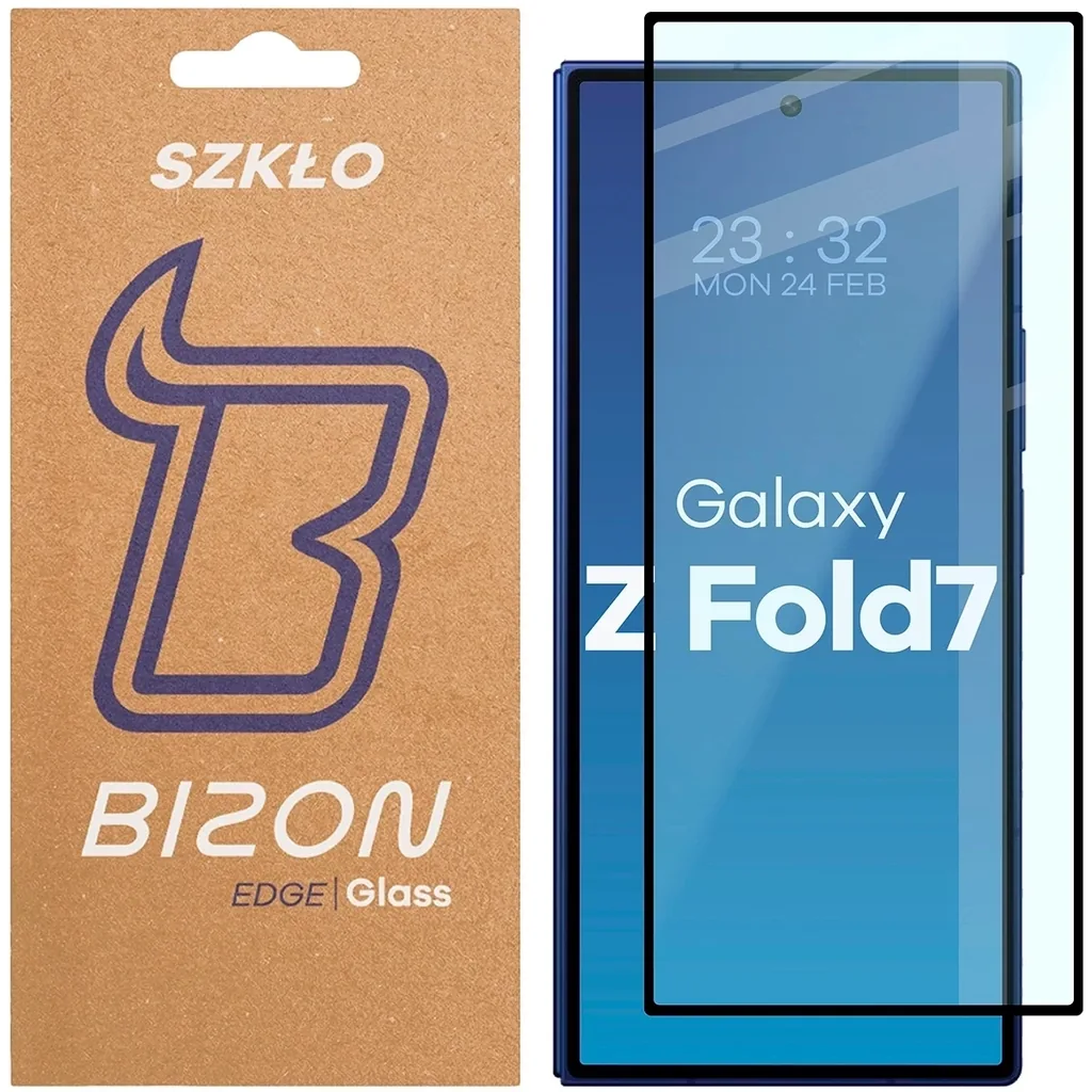 Ochranné sklo Bizon Glass Edge 2 Samsung Galaxy Z Fold7 black frame
