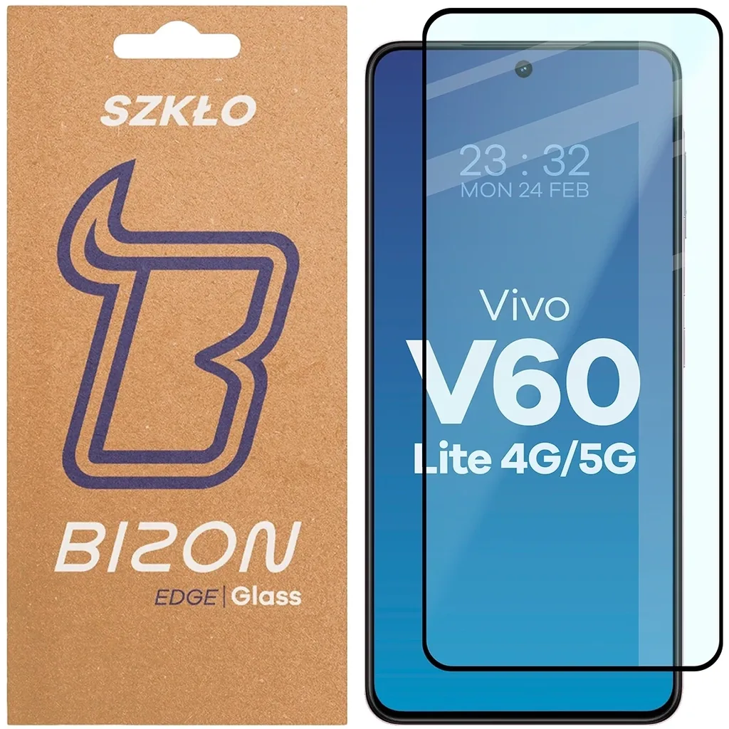 Ochranné sklo Bizon Glass Edge 2 Vivo V60 Lite 5G black frame