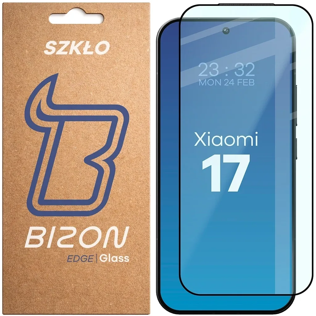 Ochranné sklo Bizon Glass Edge 2 Xiaomi 17 black frame