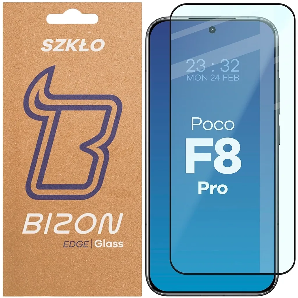 Ochranné sklo Bizon Glass Edge 2 Xiaomi POCO F8 Pro black frame