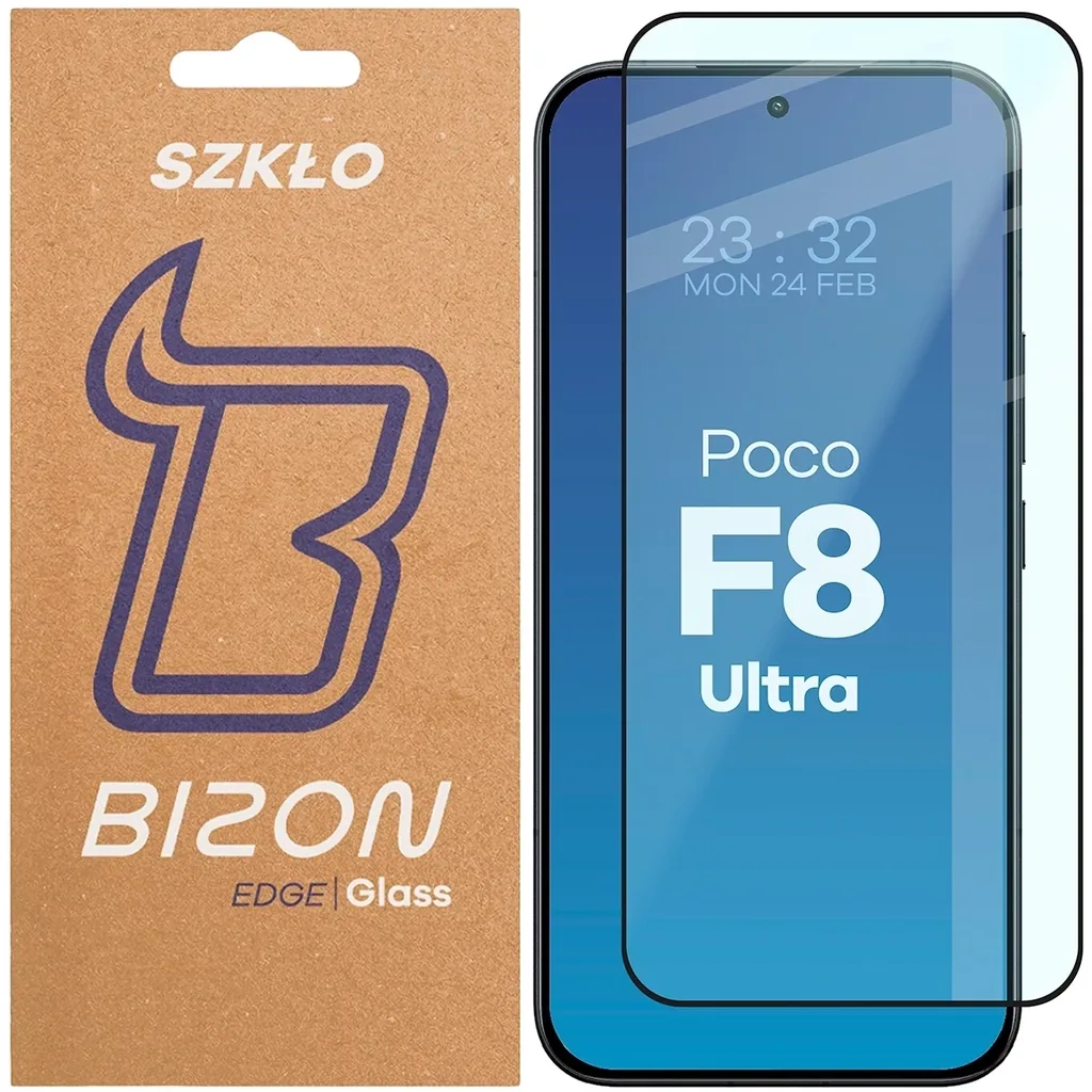 Ochranné sklo Bizon Glass Edge 2 Xiaomi POCO F8 Ultra black frame