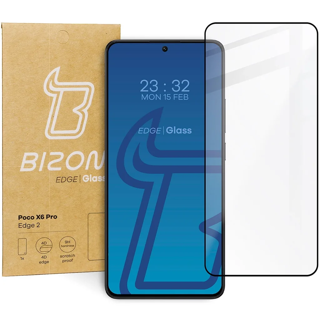 Ochranné sklo Bizon Glass Edge 2 Xiaomi Poco X6 Pro