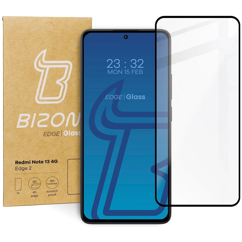 Ochranné sklo Bizon Glass Edge 2 Xiaomi Redmi Note 13 4G