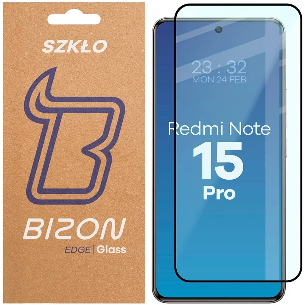 Ochranné sklo Bizon Glass Edge 2 Xiaomi Redmi Note 15 Pro 4G black frame