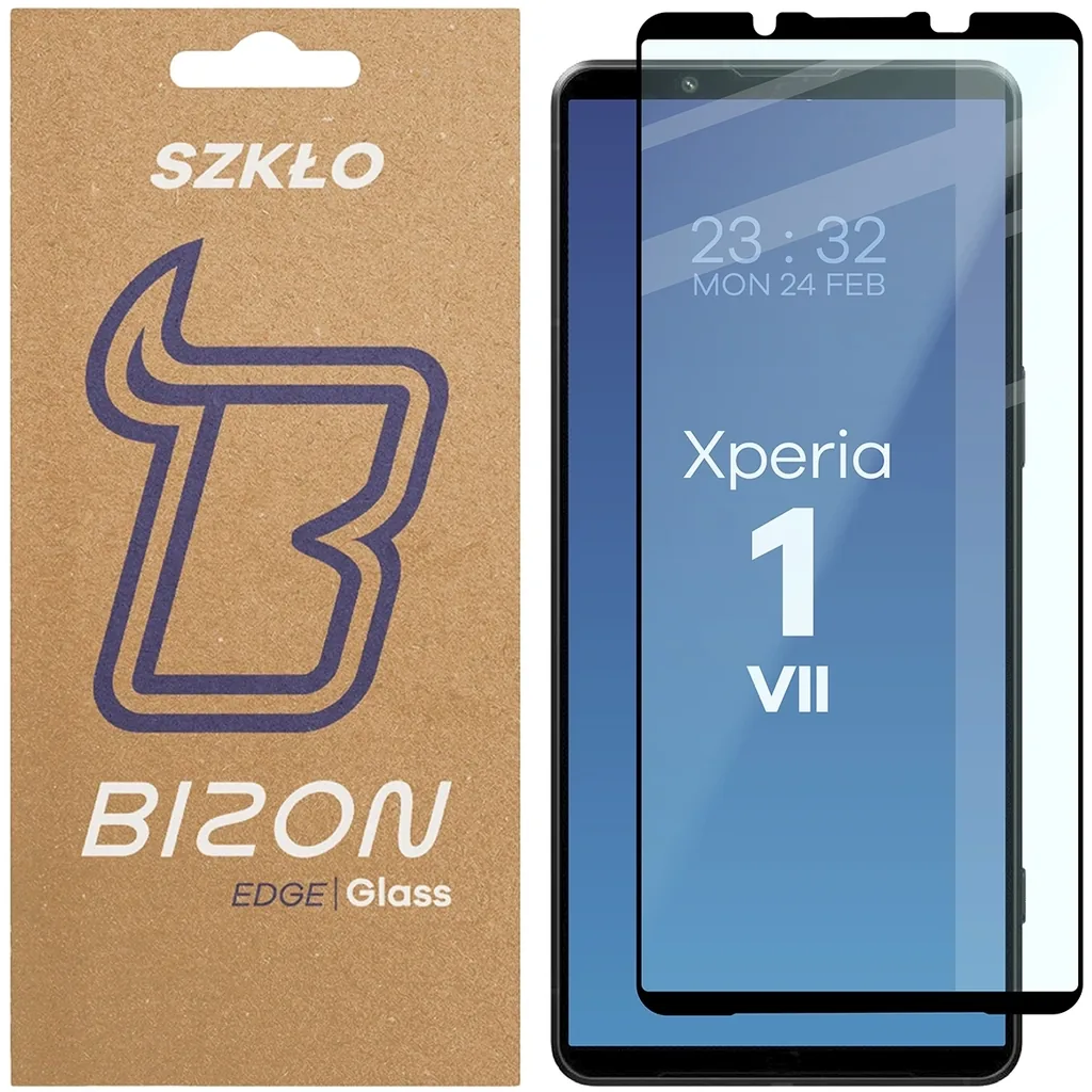 Ochranné sklo Bizon Glass Edge 2 Xperia 1 VII black frame