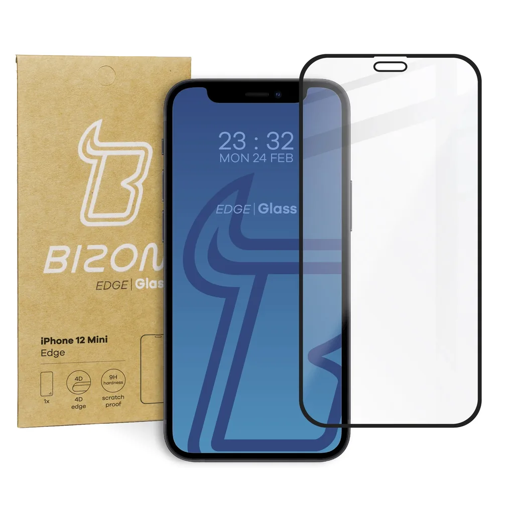 Ochranné sklo Bizon Glass Edge Apple iPhone 12 Mini black