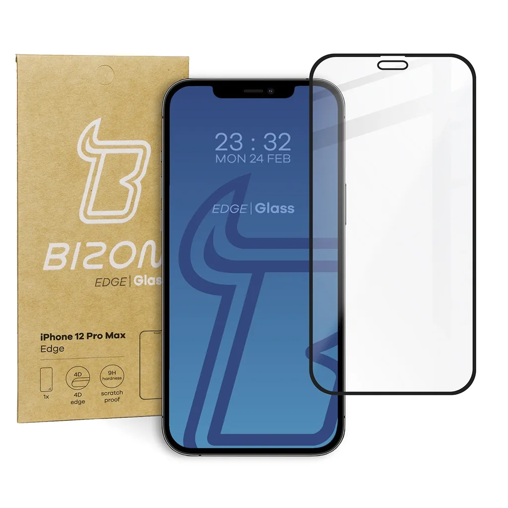 Ochranné sklo Bizon Glass Edge Apple iPhone 12 Pro Max black
