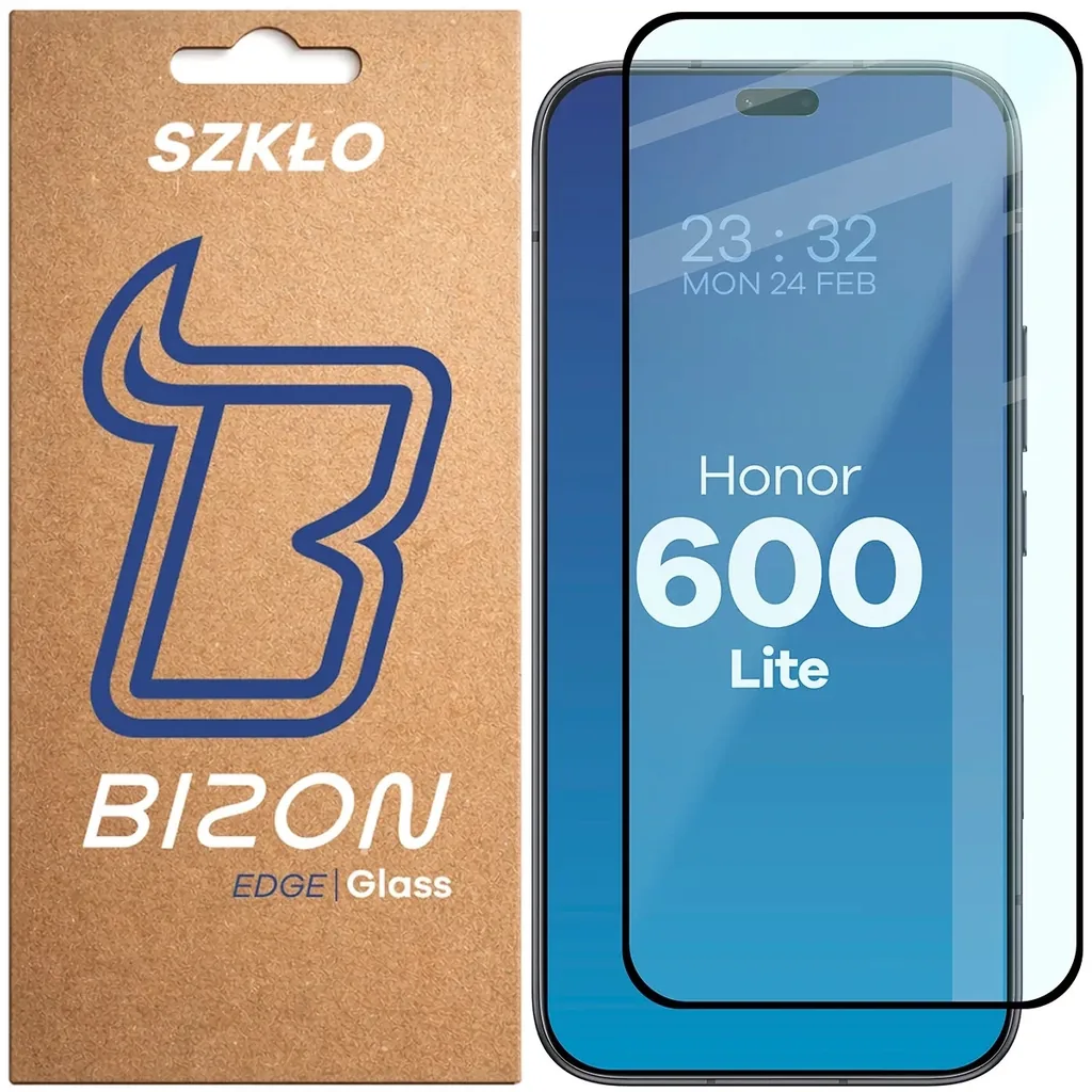 Ochranné sklo Bizon Glass Edge Honor 600 Lite 5G, black frame