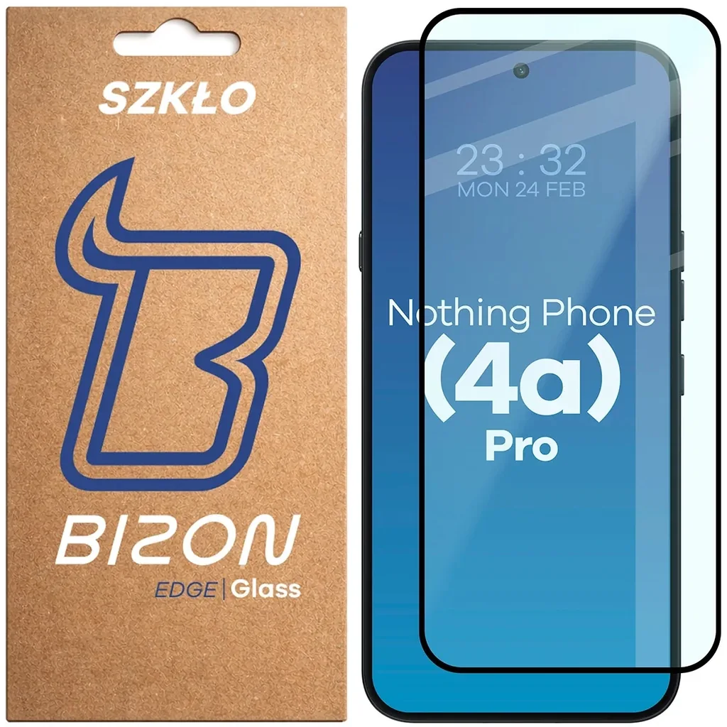 Ochranné sklo Bizon Glass Edge Nothing Phone (4a) Pro, black frame