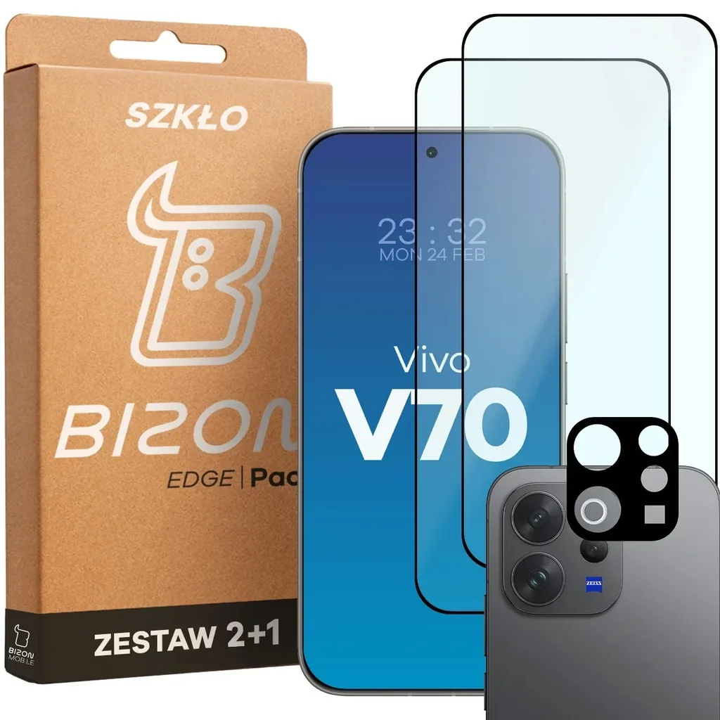 Ochranné sklo Bizon Glass Edge Pack Vivo V70 5G