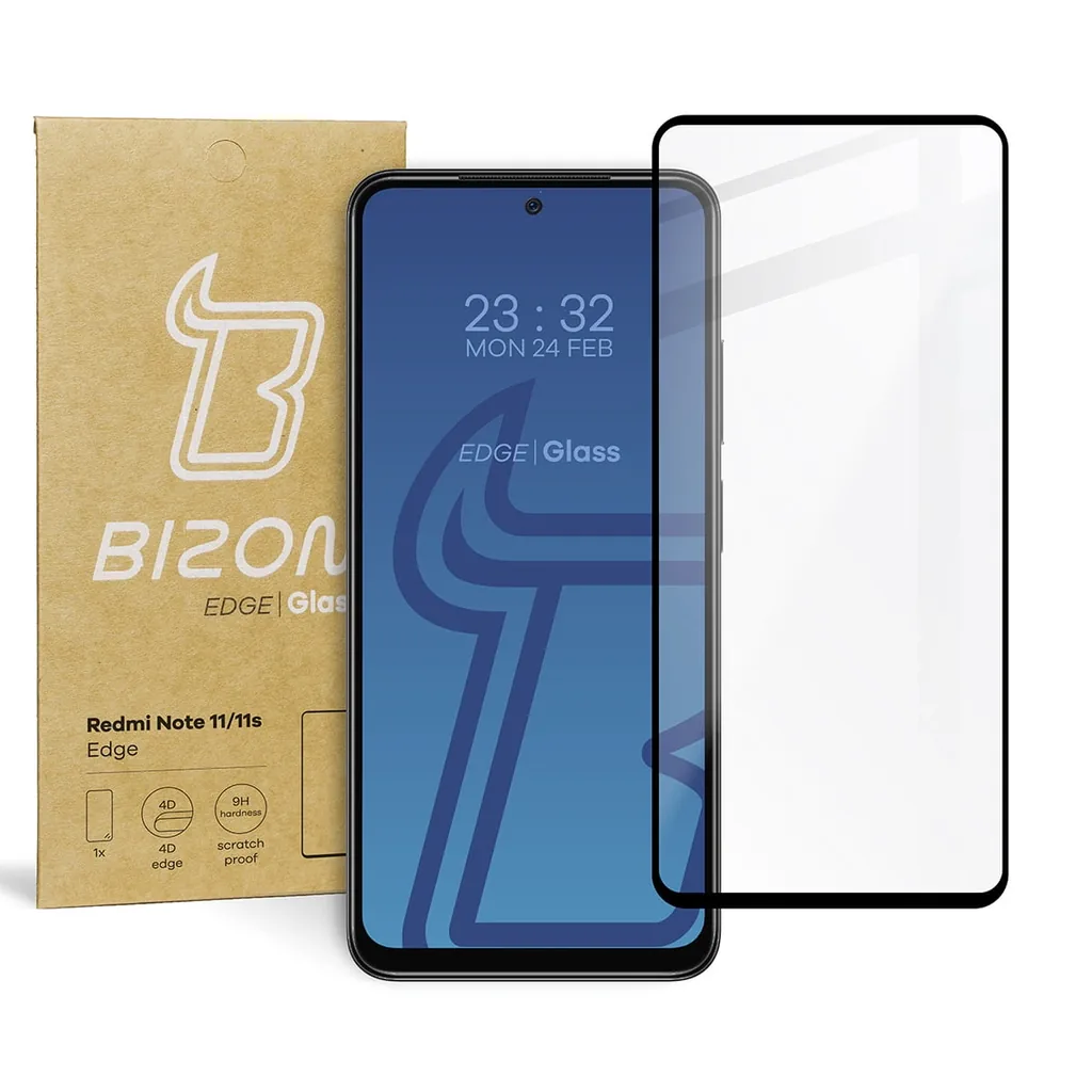 Ochranné sklo Bizon Glass Edge Redmi Note 11 / 11s black