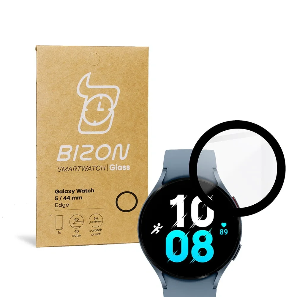 Ochranné sklo Bizon Glass Edge Samsung Galaxy Watch 5 / 6 44 mm black