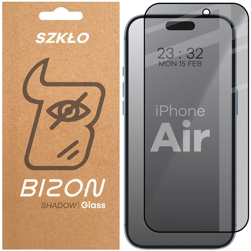 Ochranné sklo Bizon Glass Edge Shadow Apple iPhone Air tinted with a black frame