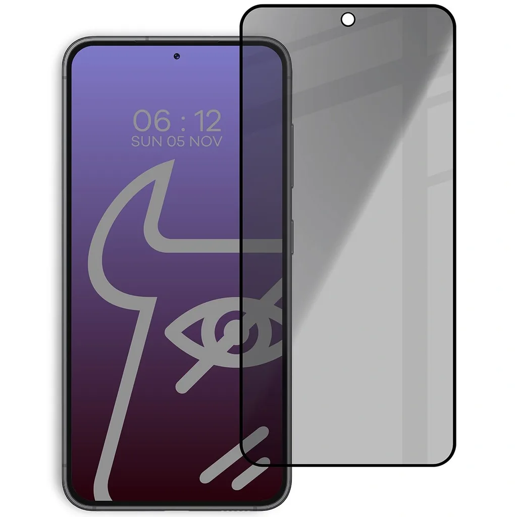 Ochranné sklo Bizon Glass Edge Shadow Samsung Galaxy S23 tinted with a black frame