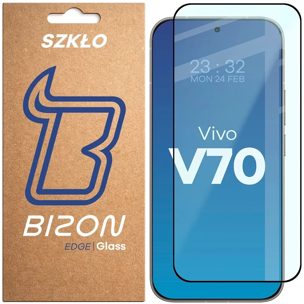 Ochranné sklo Bizon Glass Edge Vivo V70 5G, black frame