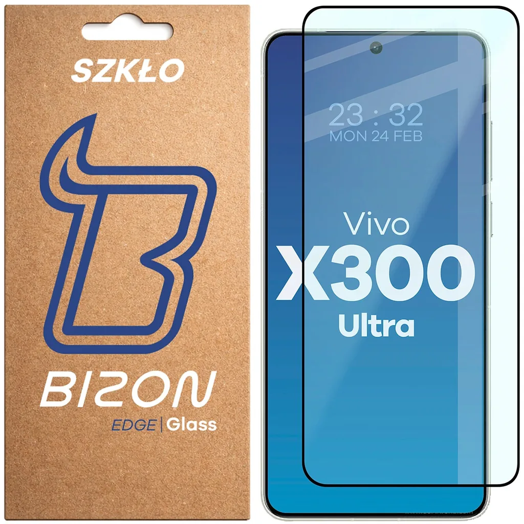 Ochranné sklo Bizon Glass Edge Vivo X300 Ultra, black frame